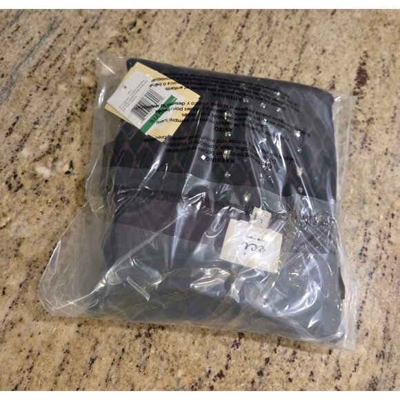 New! ECI Size L Sweater Black Purple Embellished Neck Rhinestone Geometric - Picture 16 of 16